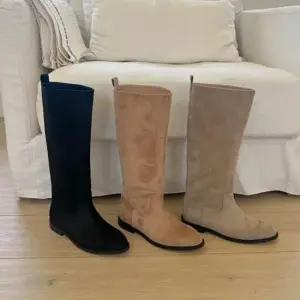 캐주얼부츠 심플 스웨이드 롱부츠 여성부츠 낮은굽 부츠