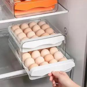 2층 서랍형 계란 케이스 달걀 트레이 정리함 보관함 XJS9+9PVi