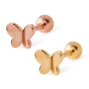 14k피어싱 GOLD PIN 로즈골드 피어싱 나비 2종 택1 14K