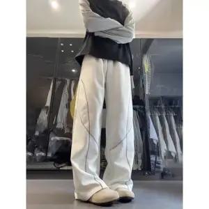 남친 바지 캐주얼 트레이닝 솔리드 스트링 커브 하찌 맨투맨 유행1