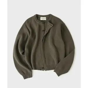 후브스 히든 버튼 크롭 가디건올리브 1725872