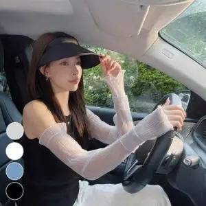 여름 햇빛차단 여성 운전용 레이스 주름 팔토시