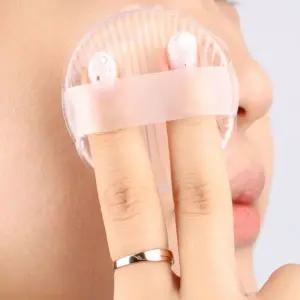 파운데이션 투명 실리콘 퍼프 원형