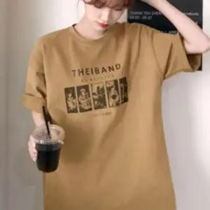 여성 여름 오버핏 프린팅 반팔티 캐주얼룩 티셔츠 루즈핏 박스 면티