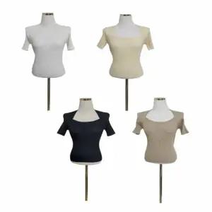 여성 스퀘어넥 반팔티 골지티셔츠 반팔티셔츠 여성스퀘어넥