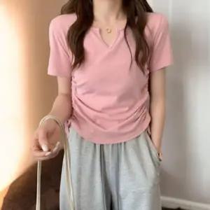 베르 반팔티셔츠 브이넥 반팔티 브이넥반팔 4color 조끼 블라우스 반팔 여성 브이넥 니트 면