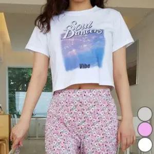 반팔 반팔티 크롭 티셔츠 크롭반팔티 바캉스룩 크롭 탑 면 반팔티