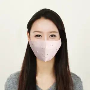 먼지차단마스크 다회용 필터 면마스크(핑크) 빨아쓰는 xLY1+2WAJ