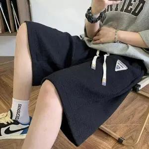 남성 3컬러 와플패턴 여름 데일리 와이드 5부 반바지 (HSJ-WFJFXGH)