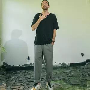 [닥터퍼니스트]닥터퍼니스트 면린넨혼방 루즈핏 스트링 팬츠 라이트그레이 FJAMBP18A