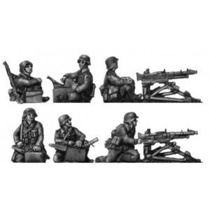 1/72 스케일 수지 그림 모델 키트 기관총 팀 6 명 마이크로 장면 레이아웃 조립되지 않은 DIY 장난감