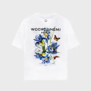 [명품] 우영미 26SS 플라워 백로고 코튼 반팔티셔츠 화이트 남성