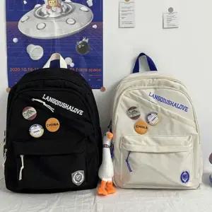 와펜 포인트 캐주얼 학생 데일리 백팩 수납 가방