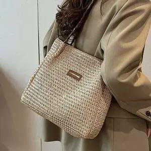 데일리 감성 라탄 숄더백