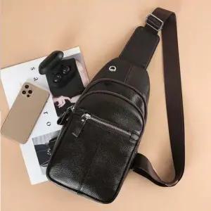 소가죽 크로스 슬링백(블랙)