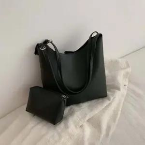 미니 파우치 세트 심플 레더 숄더백