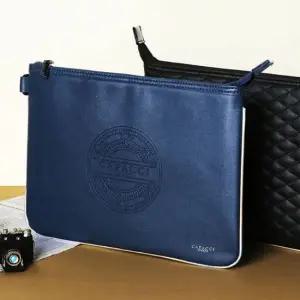 남성 클러치백 맨스백 퀼팅 손 가방 네이비