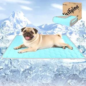 강아지를 위한 활기찬 쿨링 담요 부드러운 푹신한 등받이가 있는 리버서블 스 실크 매트 소파 침대 상자