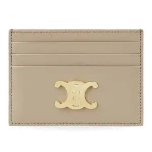 셀린느 MUST IT_ 여성 트리옹프 샤이니 카프스킨 카드지갑 베이지) 10L833DPV 03SA