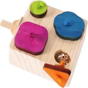 버디 퍼즐 피더 - 앵무새 잉꼬 코카티엘 코뉴어를 위한 인터랙티브 먹이 찾기 장난감 지루함을 방지하는