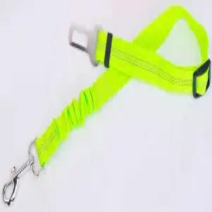 반려견 안전벨트 29.35인치 조절 가능한 나일론 하네스 회전식 스테인리스 스틸 버클 형광 녹색