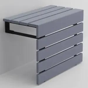 20인치 접이식 벽걸이 수제 티크 우드 대형 샤워 시트 다리 부착 ADA 준수 내구성 목욕 벤치 견고한 공간