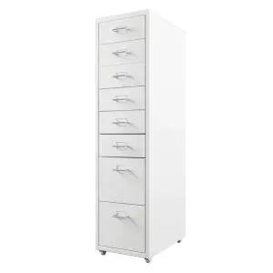 8단 철제서랍장 사이드 캐비넷 틈새 이동식 캐비닛