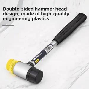 30mm / 고무 망치 양면 작업용 유리창 설치용 나일론 둥근 머리와 미끄럼 방지 손잡이 DIY 수공구