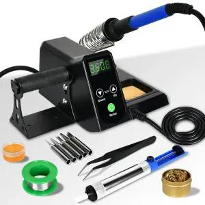디지털 디스플레이 납땜 스테이션 키트 정밀 전자 수리 및 제작용 용접 다리미 도구 60W