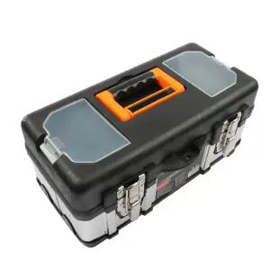 높은 qaulity 스테인레스 스틸 도구 상자 가정용 보관 대 한 대형 금속 가방 플라스틱 케이스 주최자