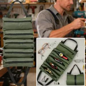 도구 롤 오거나이저 다중 포켓 케이스 휴대용 보관 헤비 듀티 가방 DIY