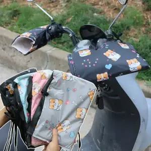 오토바이 핸들 커버 야외 사이클링 열 장갑 겨울 보호 스쿠터 전기 자전거 방풍 따뜻한 바 머프