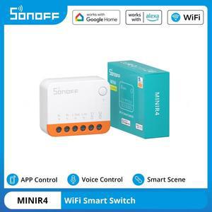 SONOFF MINIR4 Wifi  스마트  스위치는 외부 분리형 릴레이 모드를 지원하며 eWeLink 앱과 Alexa를 통해