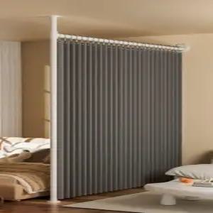 침대 가림막 커튼 가리개 분리 파티션 가로바 공간 세로