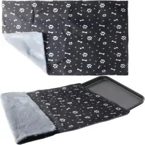 Klmnop 세척 가능한 개 상자 팬 커버 리버서블 쿨 사이드 및 웜 침대 라이너 36인치 애완동물 케이지 전용