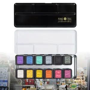 고체물감 패스 과슈 인터넷화방 수채물감 펄 12색 패스물감