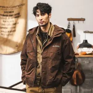 빈티지 캐주얼 남성용 바람막이 야상 사파리 카고 아우터 봄가을 점퍼 원픽3