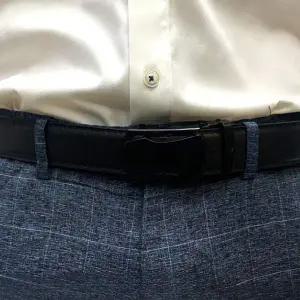 가죽 허리벨트 자동 허리디 인조 남성 블랙