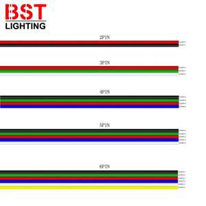 WS2812B Led 스트립 와이어 케이블 2Pin/3Pin/4Pin/5Pin 5050 2835 5730 라이트 테이프 1m/5m/10m/20m/50m/