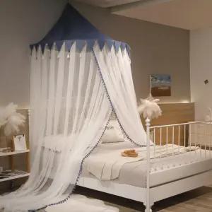 아기침대 어린이 방 침대 여아 꾸미기 아기 모기장 심플