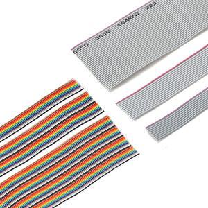 1/3/5미터 8/10/14/16/18/20/26/34/40P 피치 1.27mm 회색 플랫 리본 케이블 레인보우 듀폰 와이어 2.54mm F