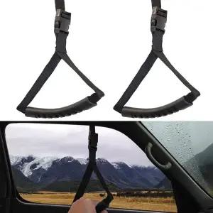 DSkoiph 2팩 차량 손잡이 조절식 안전 나일론 그립 보조 장치