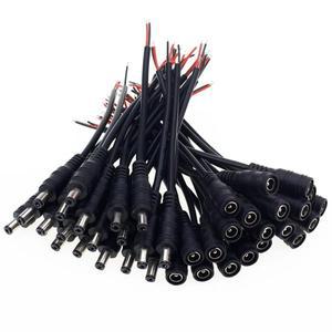 5/10피스 5.5x2.1 플러그 DC 남성 OR 여성 케이블 와이어 커넥터 3528 5050 LED 스트립 빛