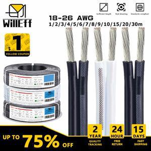 2핀 전선 PVC 절연 흰색 검정색 케이블 LED 스트립 조명 확장 스피커 오디오 전자 와이어 18 20 22 awg