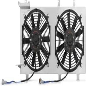 미시모토 MMFS-WRX-01P 퍼포먼스 알루미늄 팬 슈라우드 스바루 임프레자 WRX/STI 2001-2007 실버 장착