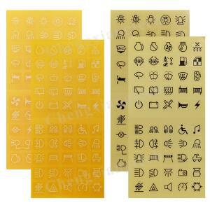 흰색 검정색 푸시 스위치 스티커 자동차 보트 악기 버튼 데칼 방수 Led 로커 패널 대시 보드 Lables