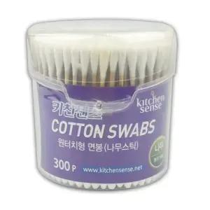 키친센스 원터치 원형 면봉 300P -TJ 원형면봉 케이스면봉 화장면봉 일회용면봉 위생용품 귀이개