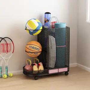 요가매트 스튜디오 정리함 바구니 소도구 정리대 운동기구 거치대