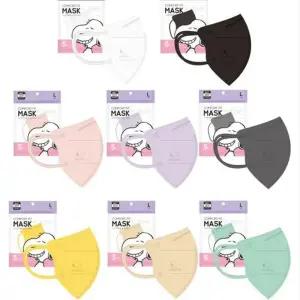 스누피 컴포트 핏 2D 새부리형 국내생산 MB필터 대형 중형 소형 컬러마스크(5매)