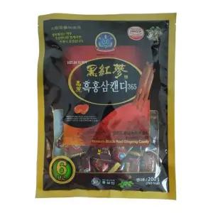6년 고려 흑홍삼캔디 200g X 4 봉지 흑삼 홍삼 젤리 절편 캔디 인삼 정 고려 차 과자 간식